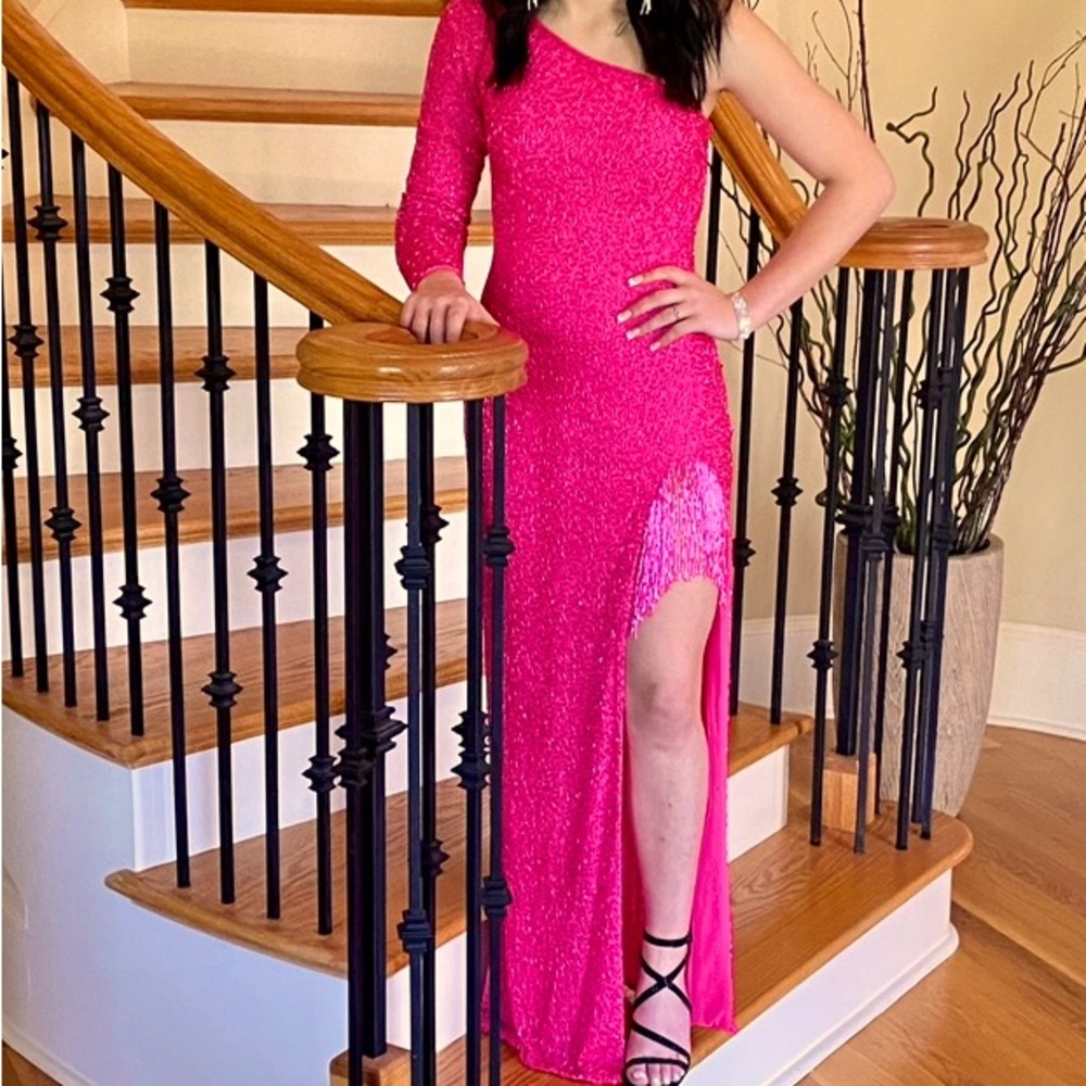 Sherri Hill Prom Dress - Hot Pink / Size 0-2